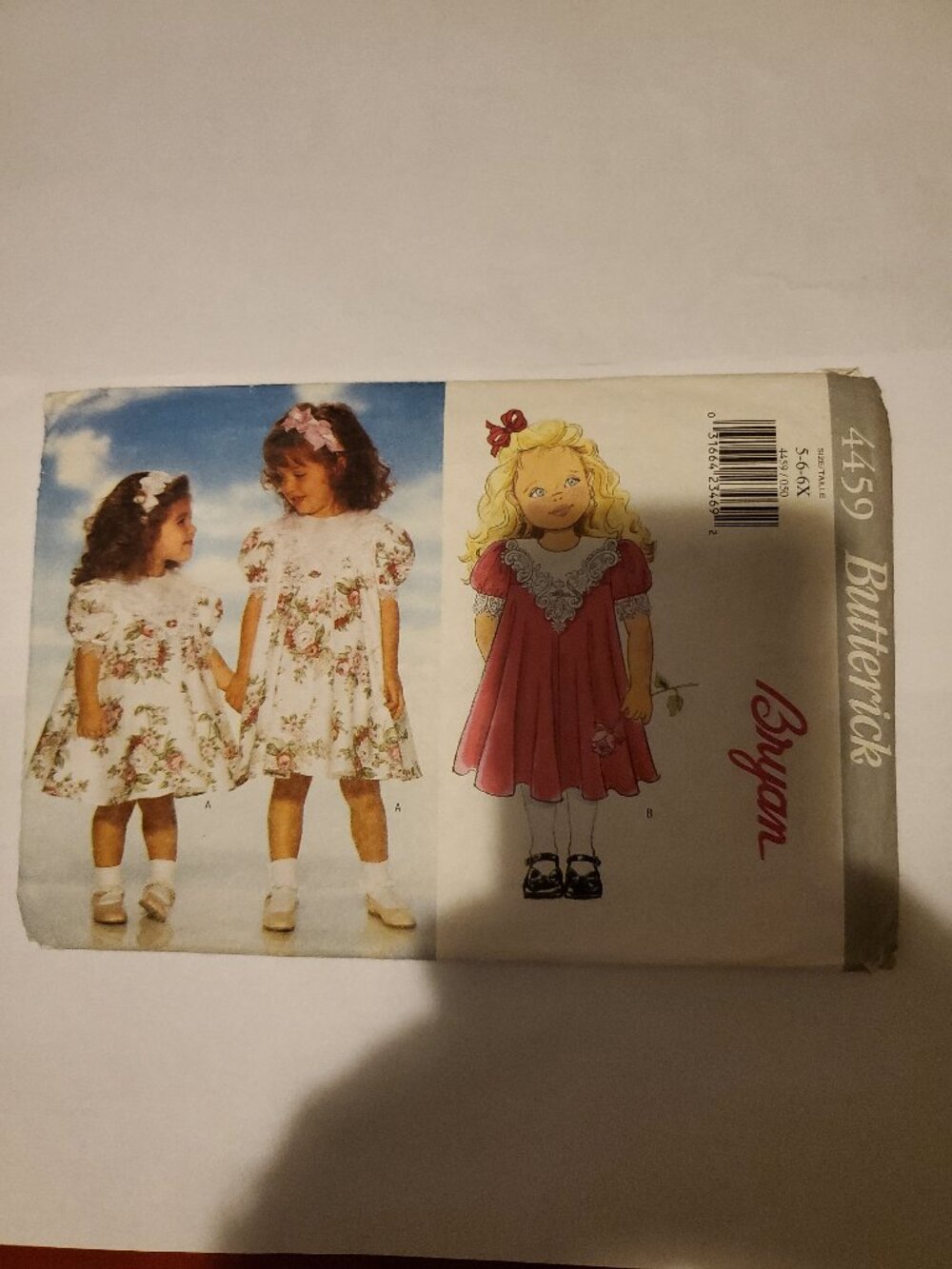 BUTTERICK 4459 CHILDRENS FLARED DRESS 5 6 6X PATTERN